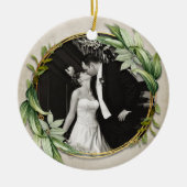 Wreath Newly Wed Foto Keramik Ornament (Vorne)