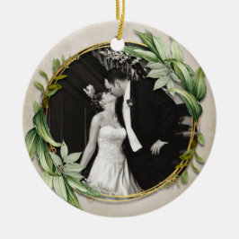 Wreath Newly Wed Foto Keramik Ornament