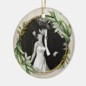 Wreath Newly Wed Foto Keramik Ornament (Links)