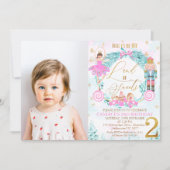 Wreath Nutcracker Land der Süßigkeiten 2. Geburtst Einladung (Vorderseite)