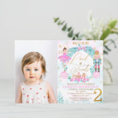 Wreath Nutcracker Land der Süßigkeiten 2. Geburtst Einladung (Stehend Vorderseite)