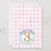 Wreath Nutcracker Land der Süßigkeiten 3. Geburtst Einladung (Rückseite)