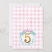 Wreath Nutcracker Land der Süßigkeiten 5. Geburtst Einladung (Rückseite)