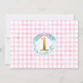 Wreath Nutcracker Land der Süßigkeiten Foto Geburt Einladung (Rückseite)