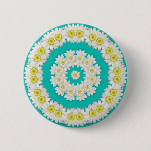 Wreath of Daisies Button