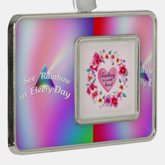 Wreath of Educator Joy Rahmen-Ornament Silber (Rechts)