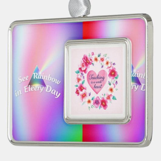 Wreath of Educator Joy Rahmen-Ornament Silber (Links)