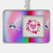 Wreath of Educator Joy Rahmen-Ornament Silber (Vorderseite)