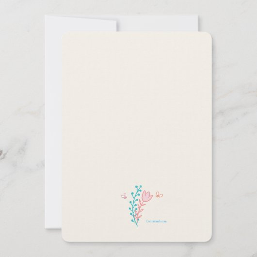 Wreath of Joy Invitation Einladung (Rückseite)