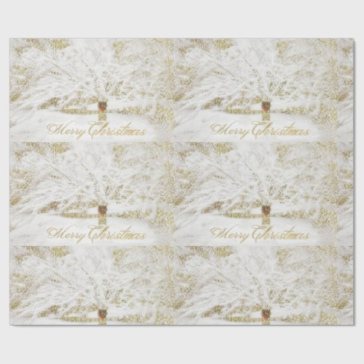 Wreath on Snow Tree Geschenkpapier (Flach)