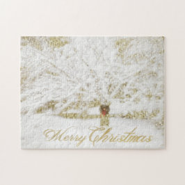 Wreath on Snow Tree Puzzle