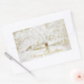 Wreath on Snow Tree Rechteckiger Aufkleber (Umschlag)