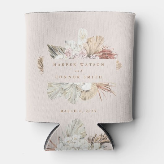 Wreath Pampas Grass Wedding Dosenkühler (Vorderseite)