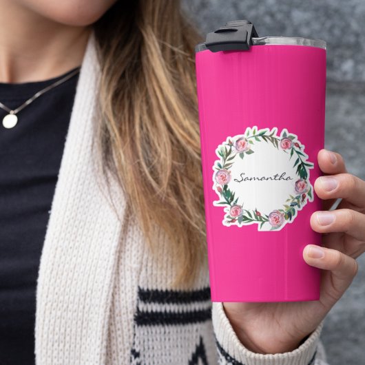Wreath Personalisiert Tumbler Decal Laptop Aufkleber