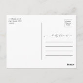 Wreath Rose Gold Foil Foto Save the Date Postkarte (Rückseite)