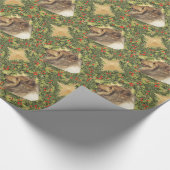 Wreath Rough Collie Geschenkpapier (Ecke)
