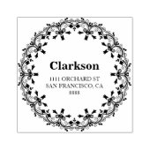 Wreath-Rücksendeadresse Gummistempel (Prägung)