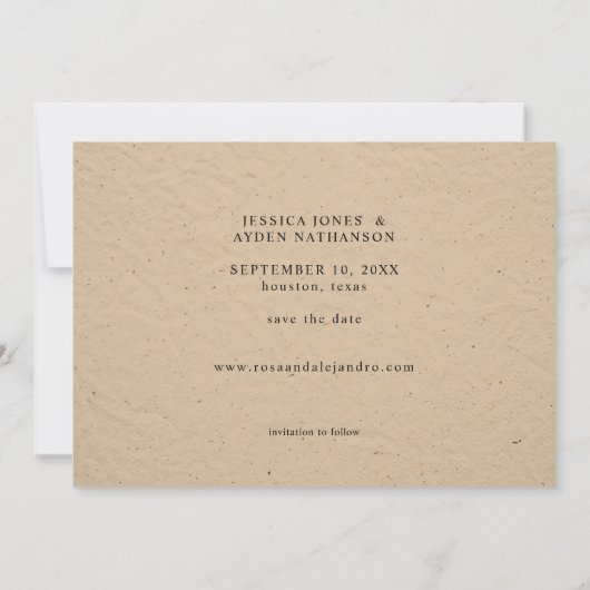 Wreath Rustic 10 Multi-Foto Save the Date (Rückseite)