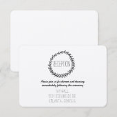 Wreath Rustic Kraft Empfang Einladung (Vorne/Hinten)