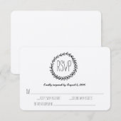 Wreath Rustic Kraft UAWG RSVP Karte (Vorne/Hinten)