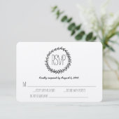 Wreath Rustic Kraft UAWG RSVP Karte (Stehend Vorderseite)