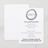 Wreath Rustic Kraft Unterkunftskarte Begleitkarte (Vorne/Hinten)