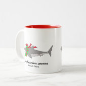 Wreath Shark Zweifarbige Tasse (Vorderseite Links)