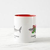 Wreath Shark Zweifarbige Tasse (Mittel)