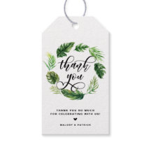 Wreath Summer Wedding Tropical Blätter Vielen Dank