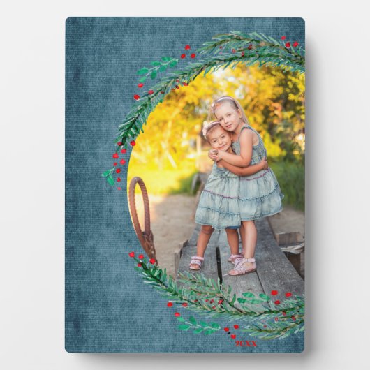 Wreath Tabletop Easel Foto Fotoplatte (Vorderseite)