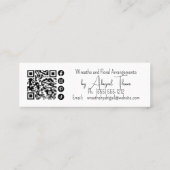 Wreath Vines Handmade | Handgefertigte Visitenkart Mini Visitenkarte (Rückseite)