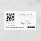 Wreath Vines Handmade | Handgefertigte Visitenkart Visitenkarte (Rückseite)