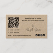 Wreath Vines Handmade | Handgefertigte Visitenkart Visitenkarte (Rückseite)