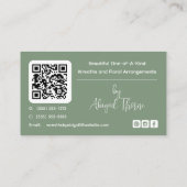 Wreath Vines Handmade | Handgefertigte Visitenkart Visitenkarte (Rückseite)