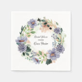 Wreath Watercolor Brautparty Serviette (Vorderseite)