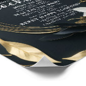 Wreath Wedding Signature Cocktails Drinks Menü Poster (Ecke)