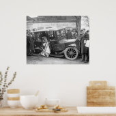 Wrecked Antique Car, 1920s Poster (Küche)