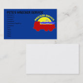Wrecker Towing Service Business Cards Visitenkarte (Vorne/Hinten)