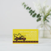 Wreckerschleppseil-LKW mit Gebäude Visitenkarte (Stehend Vorderseite)