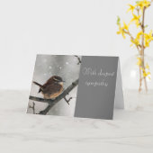 Wren-Beileid-Karte Karte (Gelbe Blume)