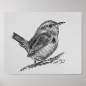 Wren Bird Art Poster (Vorne)
