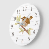 Wren Bird Home Decor Wall Clock Große Wanduhr (Winkel)
