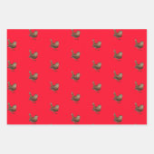 Wren Bird Singing Vivid Red Geschenkpapier Set (Vorderseite 2)