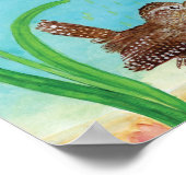 Wren Bird singt bei Morgendämmerung Im Frühjahr Ki Poster (Ecke)