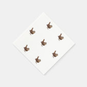 Wren Bird singt laut und schön Serviette (Ecke)