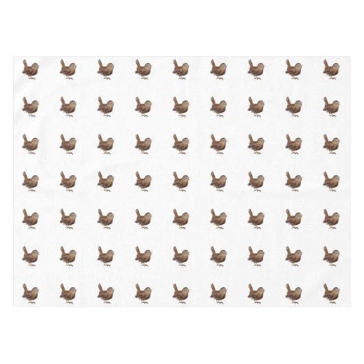 Wren Bird singt laut und schön Tischdecke (Vorderseite (Horizontal))