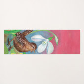 Wren Bird & Snowdrop & Spring Yogamatte (Rückseite (Horizontal))