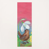 Wren Bird & Snowdrop & Spring Yogamatte (Vorderseite)