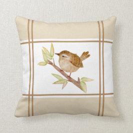 Wren Bird Throw Kissen
