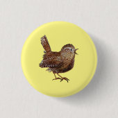 Wren Bird (Troglodytes Troglodytes) Button (Vorderseite)